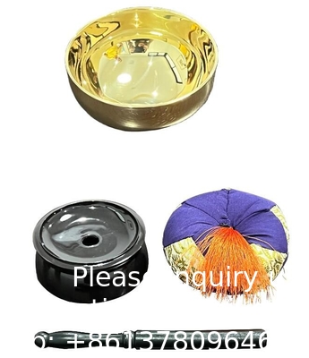 Japan Funeral Metal Brass Bell Set Sing Bowl High Grade Japanese Style Buddhist Metal Bell Bowl Set