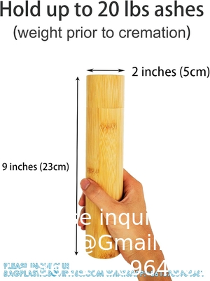 Small Bamboo Scattering Urn Tube for Human Ashes, ECO &amp; Biodegradable Friendly Mini Bamboo Spreading Cremation