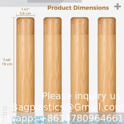 Bamboo Scattering Urn Set, 4PCS Small Bamboo Scattering Urns for Human Ashes, Cremation Ashes Tube Urns for Human