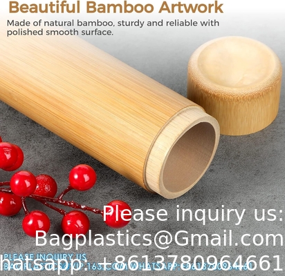 Bamboo Scattering Urn Set, 4PCS Small Bamboo Scattering Urns for Human Ashes, Cremation Ashes Tube Urns for Human