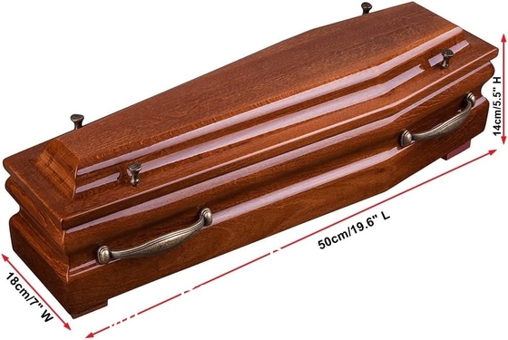 Beautiful Wood Casket Cremation Ashes Adult URN&amp;Infant Casket,Adult Funeral URN (Brown)