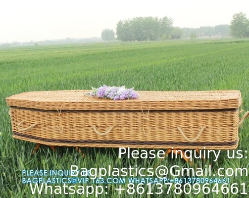 Cheap American Style Funeral Wicker Coffin Casket From Coffin Manufacturer funeral wicker coffins
