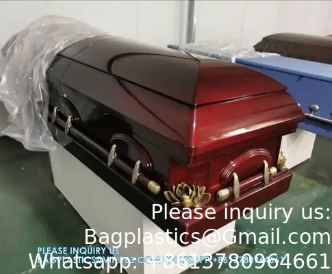 Funeral Adult Cheap Wood Coffins With Best Painting funeral supplies wholesale luxury casket urn cremation coffin