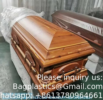 Funeral Adult Cheap Wood Coffins With Best Painting funeral supplies wholesale luxury casket urn cremation coffin