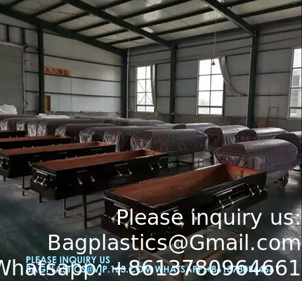 Funeral Adult Cheap Wood Coffins With Best Painting funeral supplies wholesale luxury casket urn cremation coffin