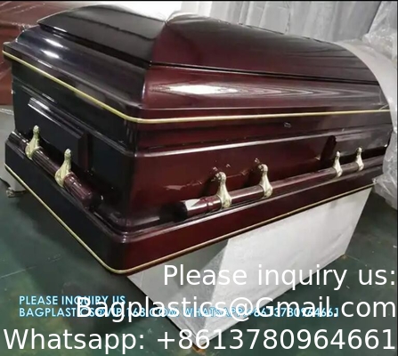Funeral Adult Cheap Wood Coffins With Best Painting funeral supplies wholesale luxury casket urn cremation coffin