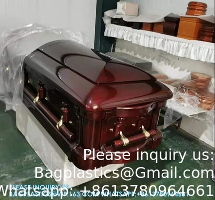 Funeral Adult Cheap Wood Coffins With Best Painting funeral supplies wholesale luxury casket urn cremation coffin