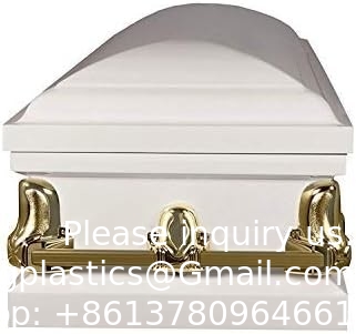 Casket Orion Series Steel Casket (White And Gold) Handcrafted Funeral Casket - White And Gold Finish With White Crepe
