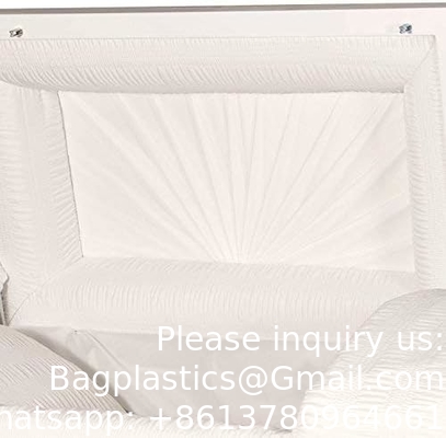 Casket Orion Series Steel Casket (White And Gold) Handcrafted Funeral Casket - White And Gold Finish With White Crepe