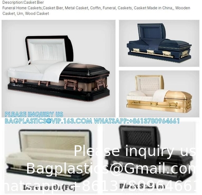 Casket Orion Series Steel Casket (White And Gold) Handcrafted Funeral Casket - White And Gold Finish With White Crepe