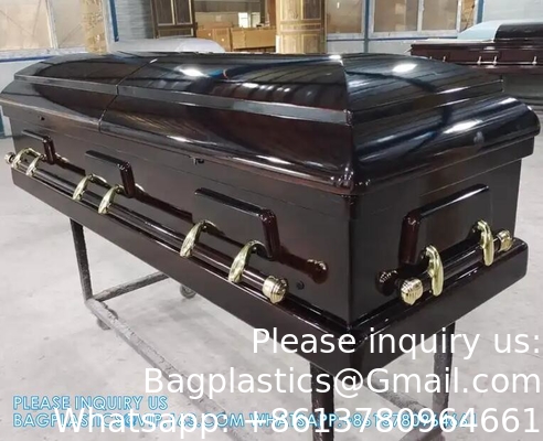 Paper Veneer Casket Solid Wood Caskets Wood Veneer MDF Caskets Cardboard Caskets European Coffins