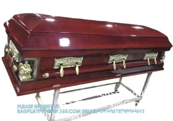 Paper Veneer Casket Solid Wood Caskets Wood Veneer MDF Caskets Cardboard Caskets European Coffins