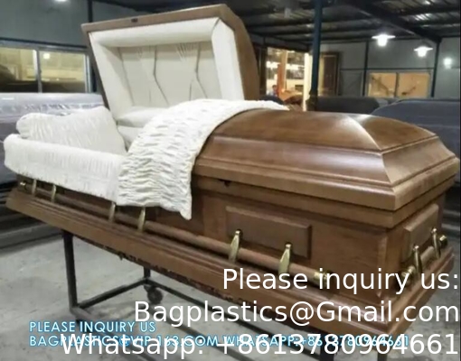 Paper Veneer Casket Solid Wood Caskets Wood Veneer MDF Caskets Cardboard Caskets European Coffins