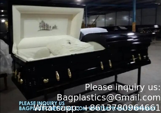 Caskets Cambridge Mahogany Funeral Casket With Almond Velvet Interior - Solid Mahogany Wood