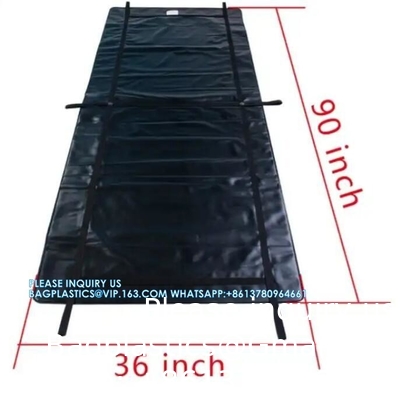 Cadaver Body Bag, White Vinyl, 36&quot; Wide X 90&quot; Long, Full-Length Center Zipper Body Bag