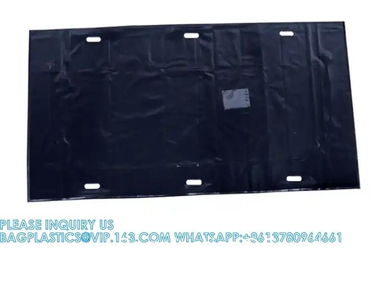 Disposable Disaster Pouch Body Bag Stretcher Combo, 8 Carrying Handles, 3 Patient Tags, Heavy Duty Vinyl Pouch