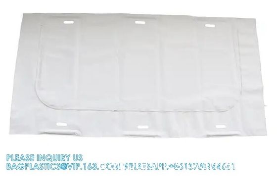 Disposable Disaster Pouch Body Bag Stretcher Combo, 8 Carrying Handles, 3 Patient Tags, Heavy Duty Vinyl Pouch
