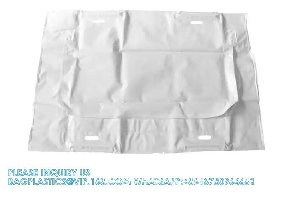 Disposable Disaster Pouch Body Bag Stretcher Combo, 8 Carrying Handles, 3 Patient Tags, Heavy Duty Vinyl Pouch