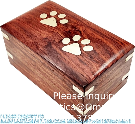 Wooden Urn - Pet Urns For Dogs Ashes, Decorative Wooden Pet Urns For Ashes - Rosewood Cremation Urns For Dogs