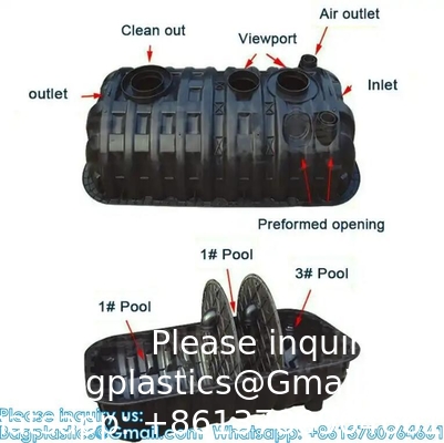 Underground Glass Fiber Reinforced Septic Tank Water Saving Toilet Flushing System Cubicle System