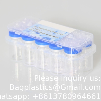 5ml Sterile Glass Vials, 10 Packs Sterile Empty Vial With Self-Healing Injection Port And Flip Top Cap, Sterile Pack