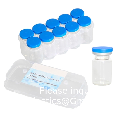 5ml Sterile Glass Vials, 10 Packs Sterile Empty Vial With Self-Healing Injection Port And Flip Top Cap, Sterile Pack