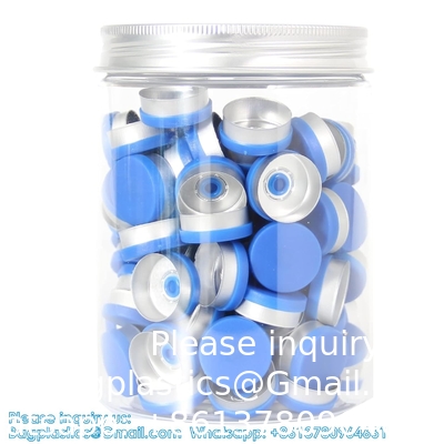 20mm Flip Top Caps Aluminum-Plastic Black Caps for Glass Vial Crimp Caps with White PTFE and Red Silicone Septa