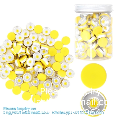 20mm Flip Top Caps Aluminum-Plastic Black Caps for Glass Vial Crimp Caps with White PTFE and Red Silicone Septa