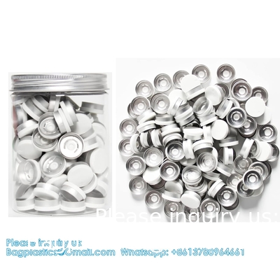 20mm Flip Top Caps Aluminum-Plastic Black Caps for Glass Vial Crimp Caps with White PTFE and Red Silicone Septa