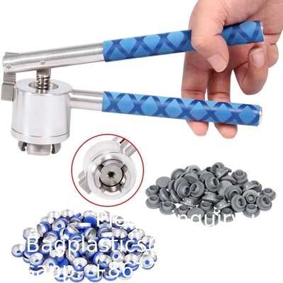 20mm Flip Vial Crimper, 100 Pcs Flip Caps And 100 Pcs Rubber Stoppers Are Included (20mm)