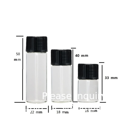 Glass Vials With Screw Caps, Small Liquid Sample Vial, Leak-Proof Vial (10ML, Clear)