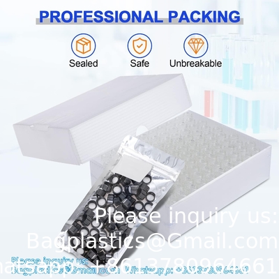 Glass Vials with Screw Caps, Clear Liquid Sample Vial Bottles, Lab/Travel Storage Vials for Essential Oil, Perfume