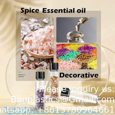 Glass Vials with Screw Caps, Clear Liquid Sample Vial Bottles, Lab/Travel Storage Vials for Essential Oil, Perfume