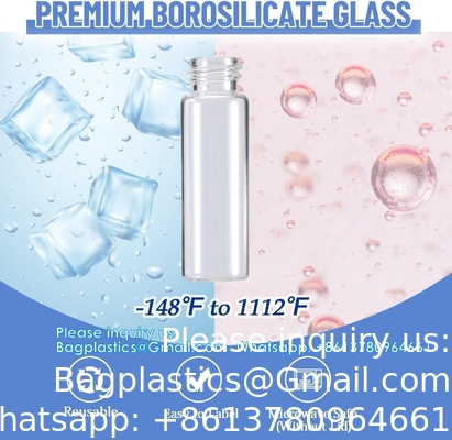 Glass Bottles with Aluminum Cap, Glass Jars Small Storage Bottle Glass Vials, Beads Storage Jars with Lids Aluminum