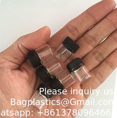 Glass Essential Oils Sample Bottles With Black Caps For Essential Oils, Perfumes &amp; Lab Chemicals 30ml Measuring Cup