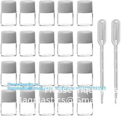 Glass Essential Oils Sample Bottles With Black Caps For Essential Oils, Perfumes &amp; Lab Chemicals 30ml Measuring Cup