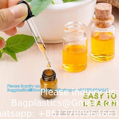Oil Bottles For Essential Oils, 36 Pcs 2 Ml (5/8 Dram) Amber Glass Vials Bottles, Orifice Reducers And Black Caps