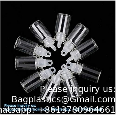 Mini Small Clear Glass Bottles Vials Tiny Jar With Plastic Stopper Miniature Bottle Message Bottle Gift DIY Decoration