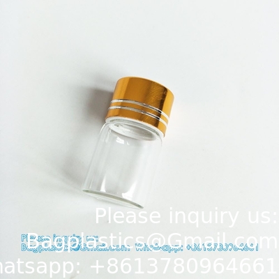 Mini Small Clear Glass Bottles Vials Tiny Jar With Plastic Stopper Miniature Bottle Message Bottle Gift DIY Decoration