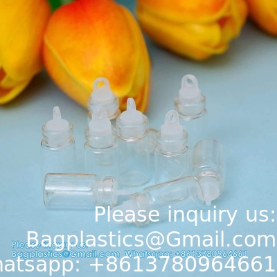 Mini Small Clear Glass Bottles Vials Tiny Jar With Plastic Stopper Miniature Bottle Message Bottle Gift DIY Decoration
