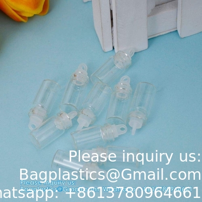 Mini Small Clear Glass Bottles Vials Tiny Jar With Plastic Stopper Miniature Bottle Message Bottle Gift DIY Decoration