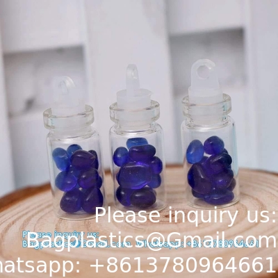 Mini Small Clear Glass Bottles Vials Tiny Jar With Plastic Stopper Miniature Bottle Message Bottle Gift DIY Decoration