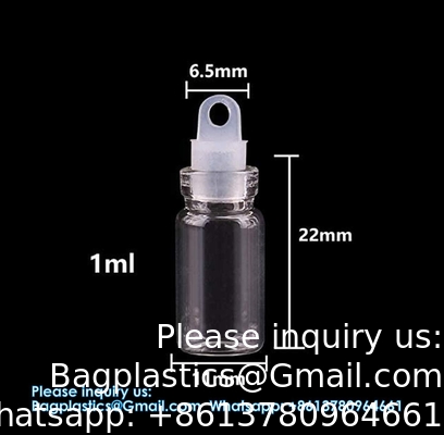 Mini Small Clear Glass Bottles Vials Tiny Jar With Plastic Stopper Miniature Bottle Message Bottle Gift DIY Decoration