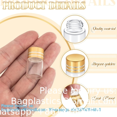 Mini Small Clear Glass Bottles Vials Tiny Jar With Plastic Stopper Miniature Bottle Message Bottle Gift DIY Decoration