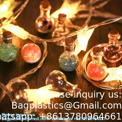 Small Mini Glass Bottles Jars With Cork Stoppers.Wishing Bottle Drifting Bottle Wedding Party DIY