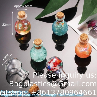 Small Mini Glass Bottles Jars With Cork Stoppers.Wishing Bottle Drifting Bottle Wedding Party DIY