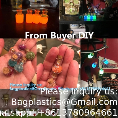Small Mini Glass Bottles Jars With Cork Stoppers.Wishing Bottle Drifting Bottle Wedding Party DIY