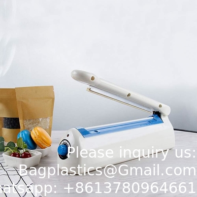 Impulse Bag Sealer,Impulse Heat Sealer,Manual Poly Bag Heat Sealer Heat Seal Closer With 1 Replacement Kit