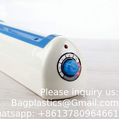 Impulse Bag Sealer,Impulse Heat Sealer,Manual Poly Bag Heat Sealer Heat Seal Closer With 1 Replacement Kit