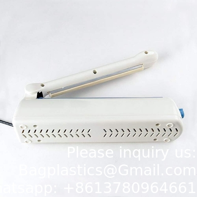 Impulse Bag Sealer,Impulse Heat Sealer,Manual Poly Bag Heat Sealer Heat Seal Closer With 1 Replacement Kit